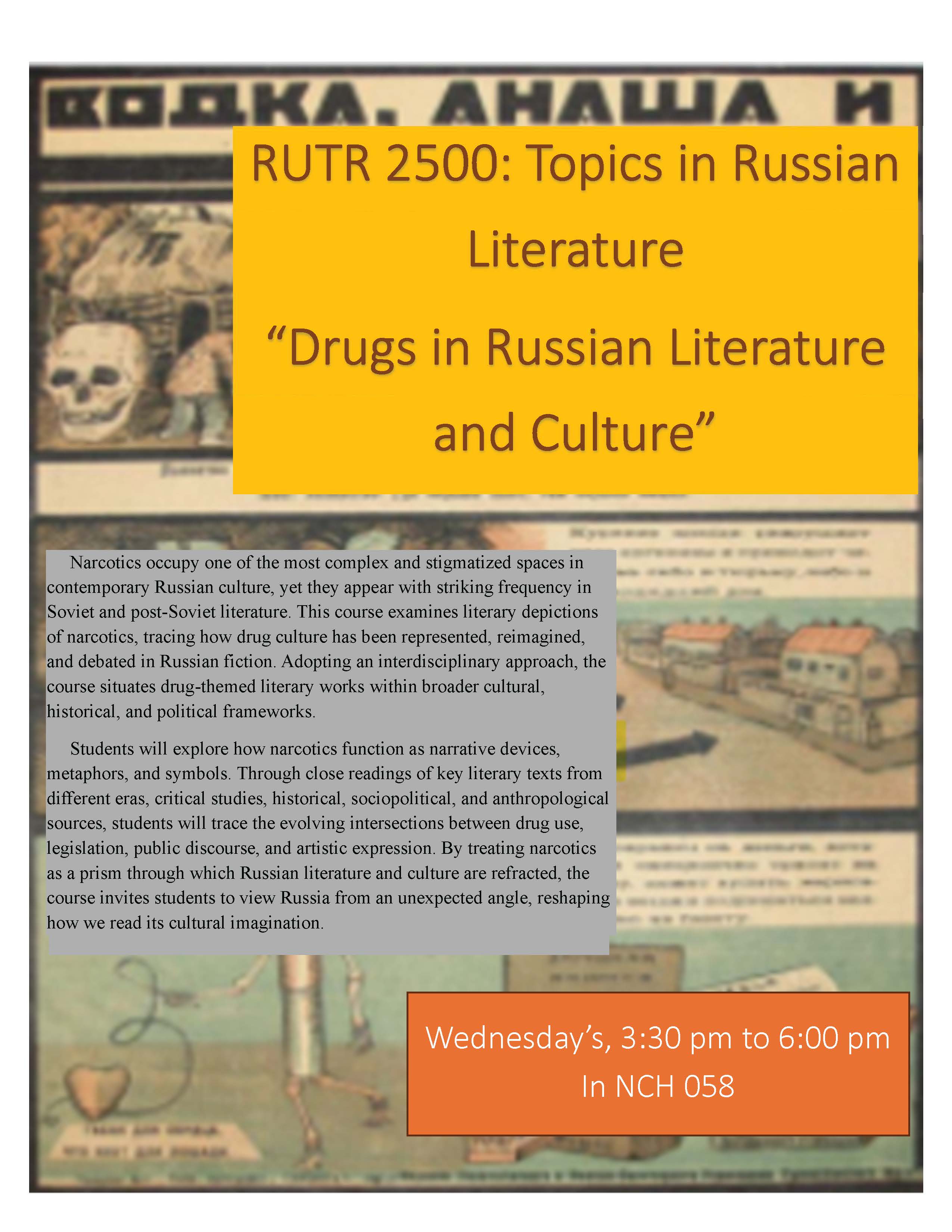 Drugs in Russian Literature and Culture